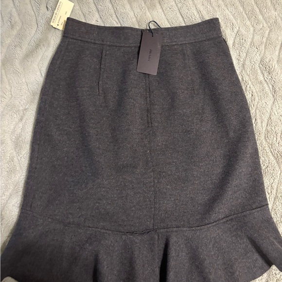 Prada Gray Ruffled High-Low Skirt - Picture 2 of 8